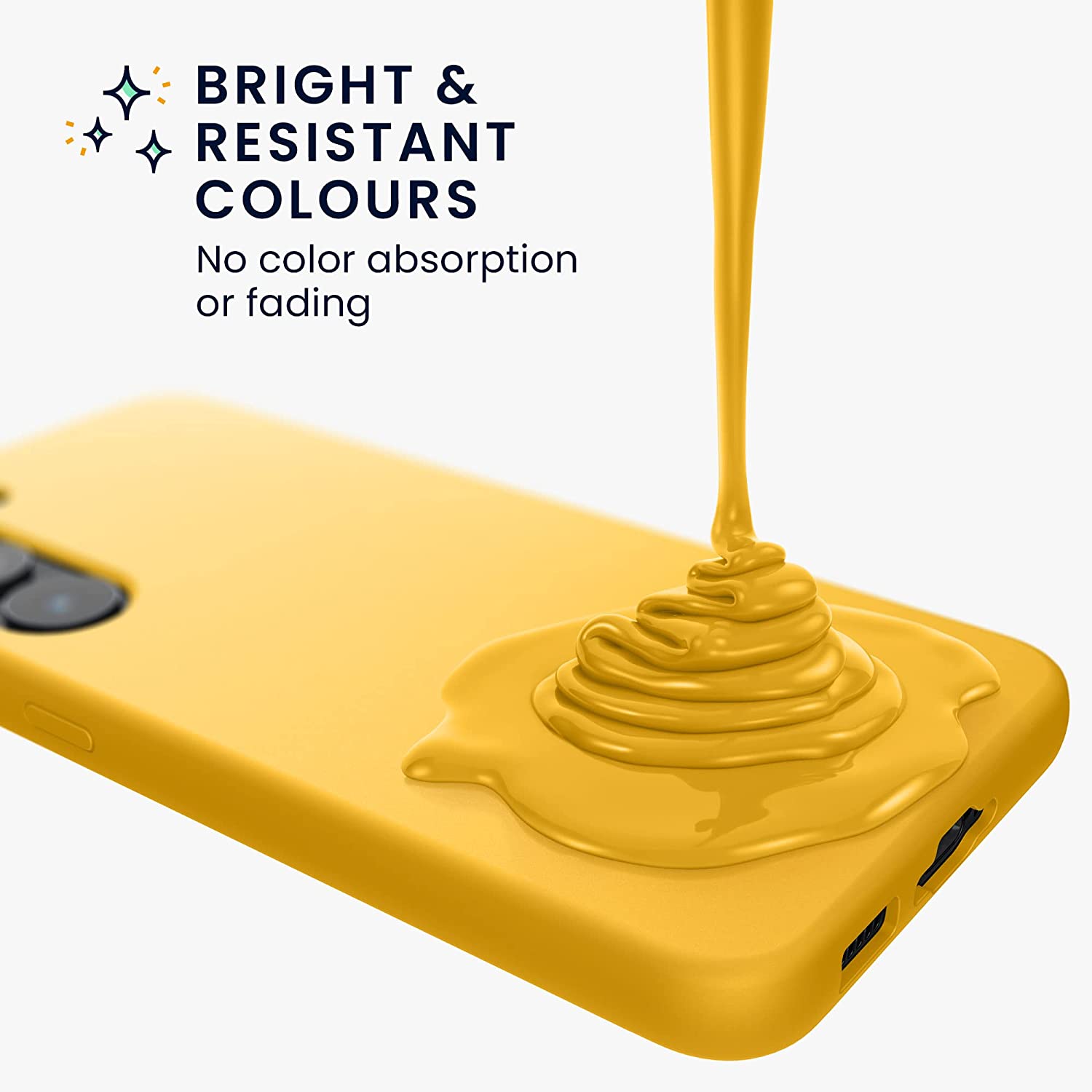 KW Samsung Galaxy S23 Θήκη Σιλικόνης Rubberized TPU - Honey Yellow - 60273.143