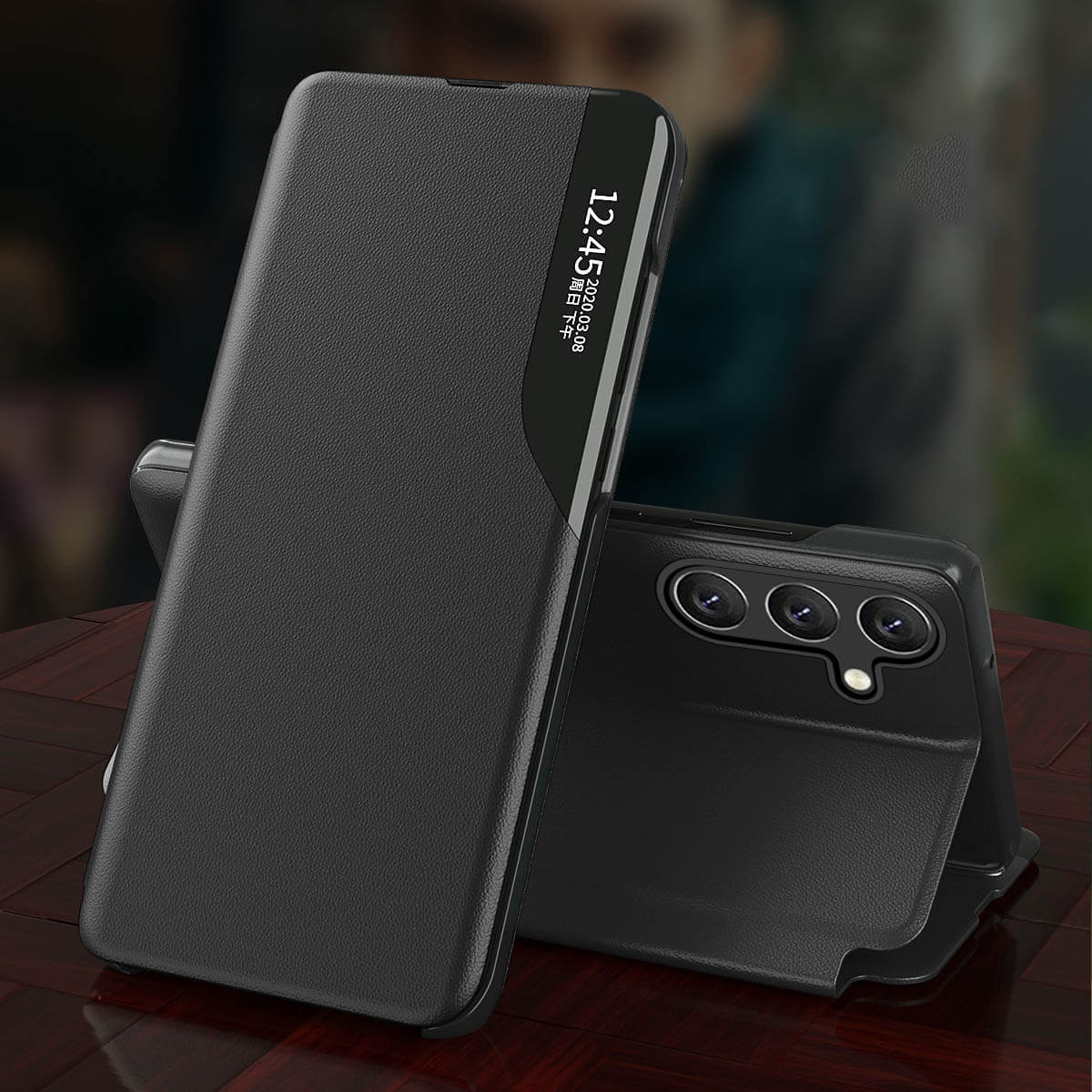 OEM Samsung Galaxy A54 5G Eco Leather View Θήκη Βιβλίο - Βlack