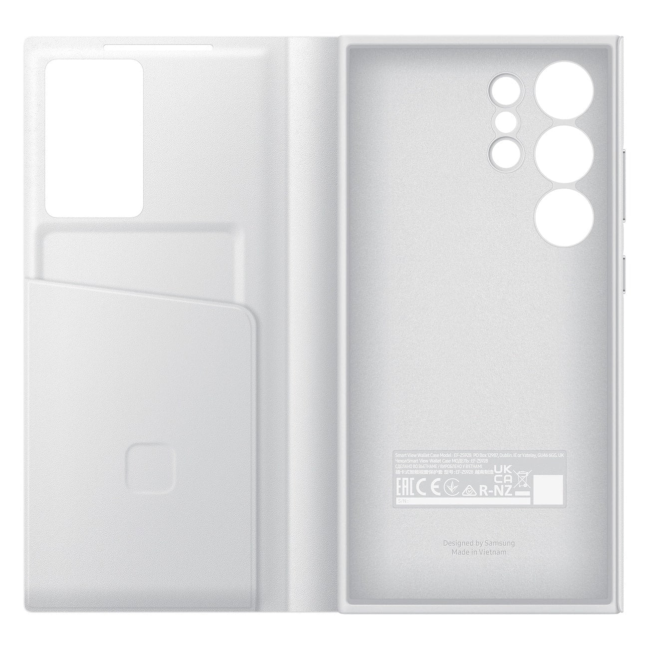 Samsung Smart View Wallet - Samsung Galaxy S24 Ultra Θήκη Πορτοφόλι - White - EF - ZS928CWEGWW