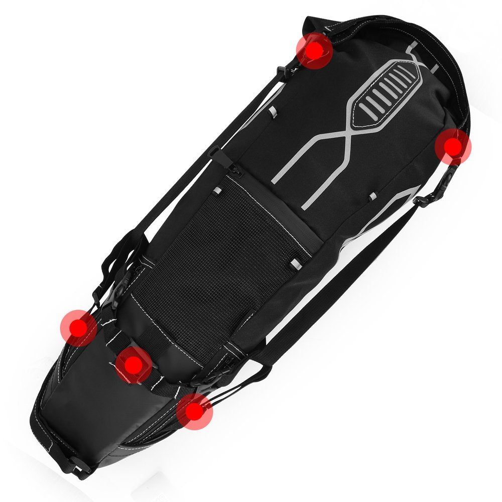 Wozinsky Bike Saddle Bag - Τσάντα Αποθήκευσης για Σέλα Ποδηλάτων 12L - Black - WBB9BK
