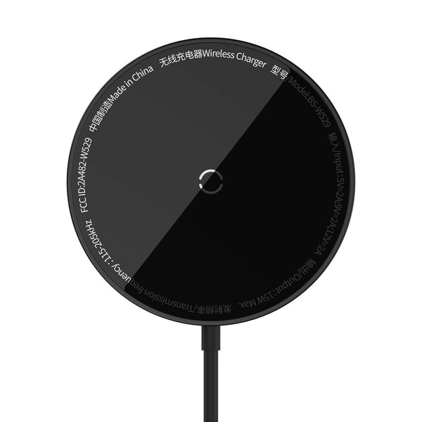 Baseus Simple Mini3 BS - W529 Ασύρματος Φορτιστής MagSafe με Καλώδιο Type - C 15W - Black - CCJJ040001