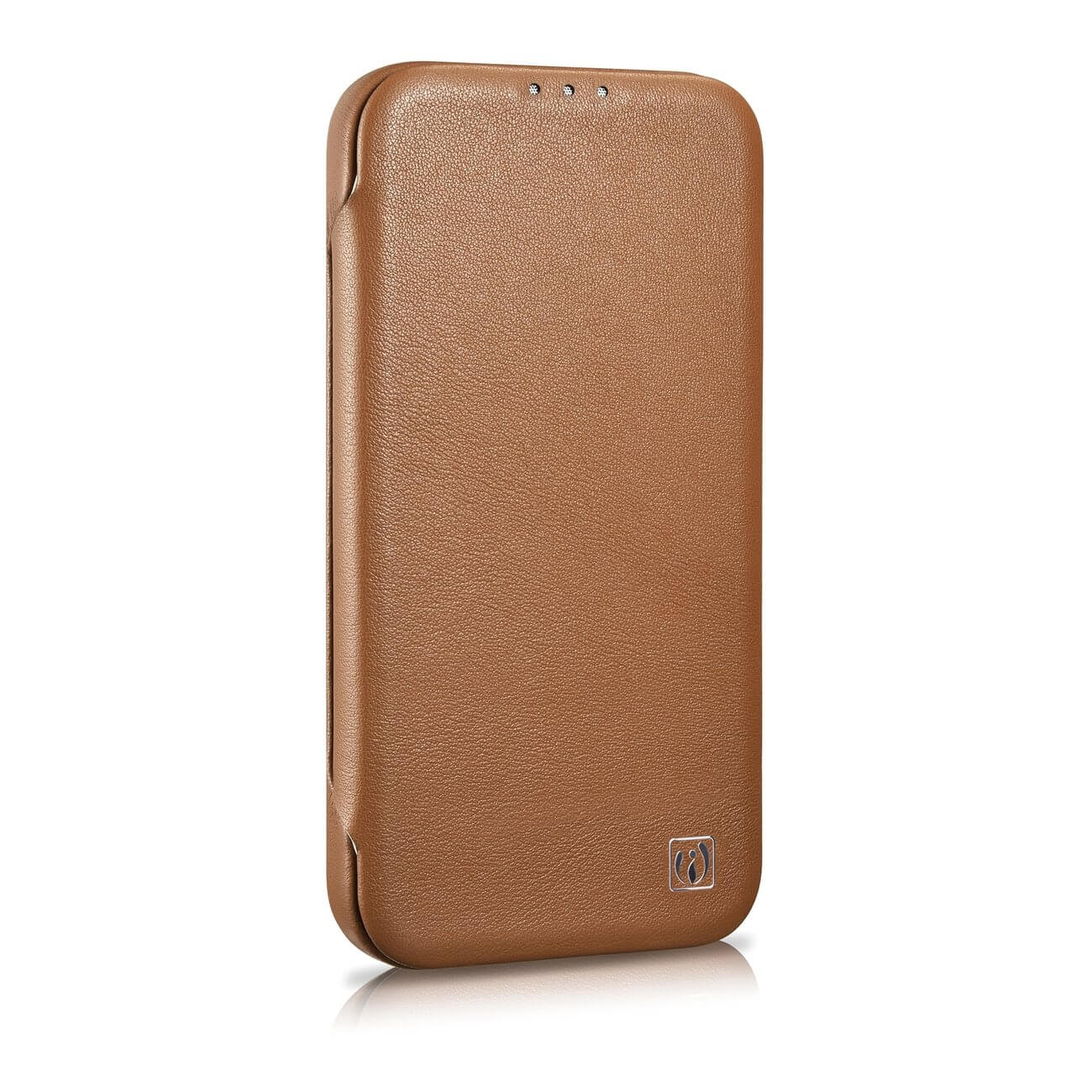 iCarer iPhone 14 Pro Max CE Premium Leather Folio Θήκη Βιβλίο από Γνήσιο Δέρμα με MagSafe - Brown