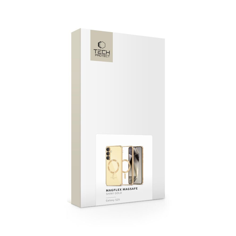 Tech - Protect Samsung Galaxy S25 MagFlex Θήκη Σιλικόνης TPU με MagSafe - Shiny Gold