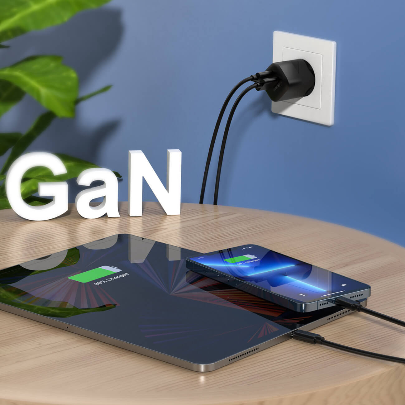 Choetech PD QC 33W Οικιακός Φορτιστής Γρήγορης Φόρτισης με 1 Θύρα Type - C και 1 Θύρα USB - Black - PD5006
