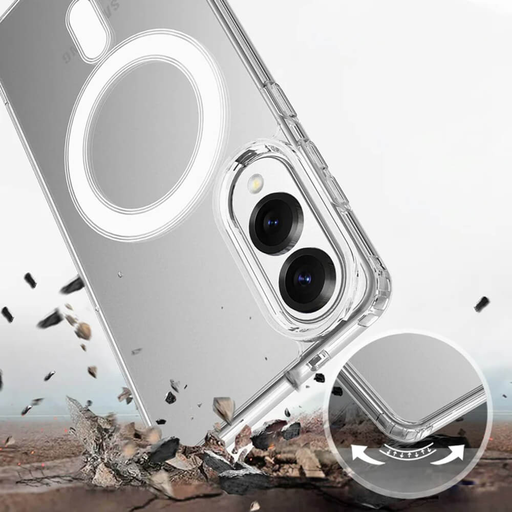 Techsuit Samsung Galaxy S25 Edge - MagSafe Pro - Σκληρή Θήκη με Πλαίσιο Σιλικόνης - Διάφανη