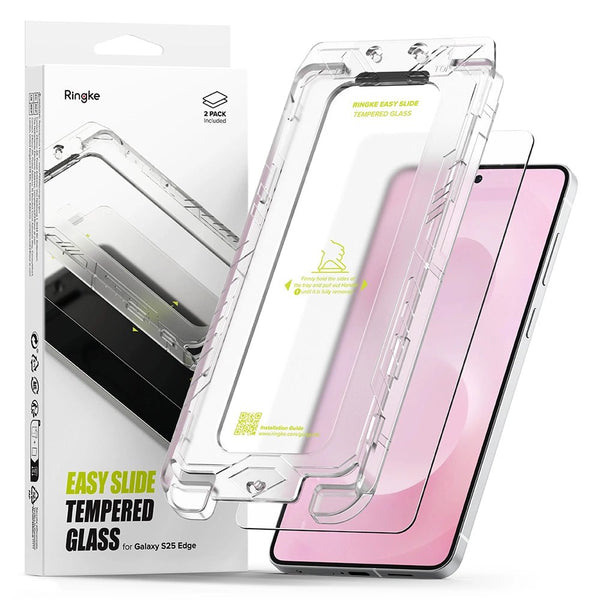 Ringke Samsung Galaxy S25 Edge - Easy Slide 2.5D 9H Αντιχαρακτικό Γυαλί Οθόνης - 2 Τεμάχια - Clear