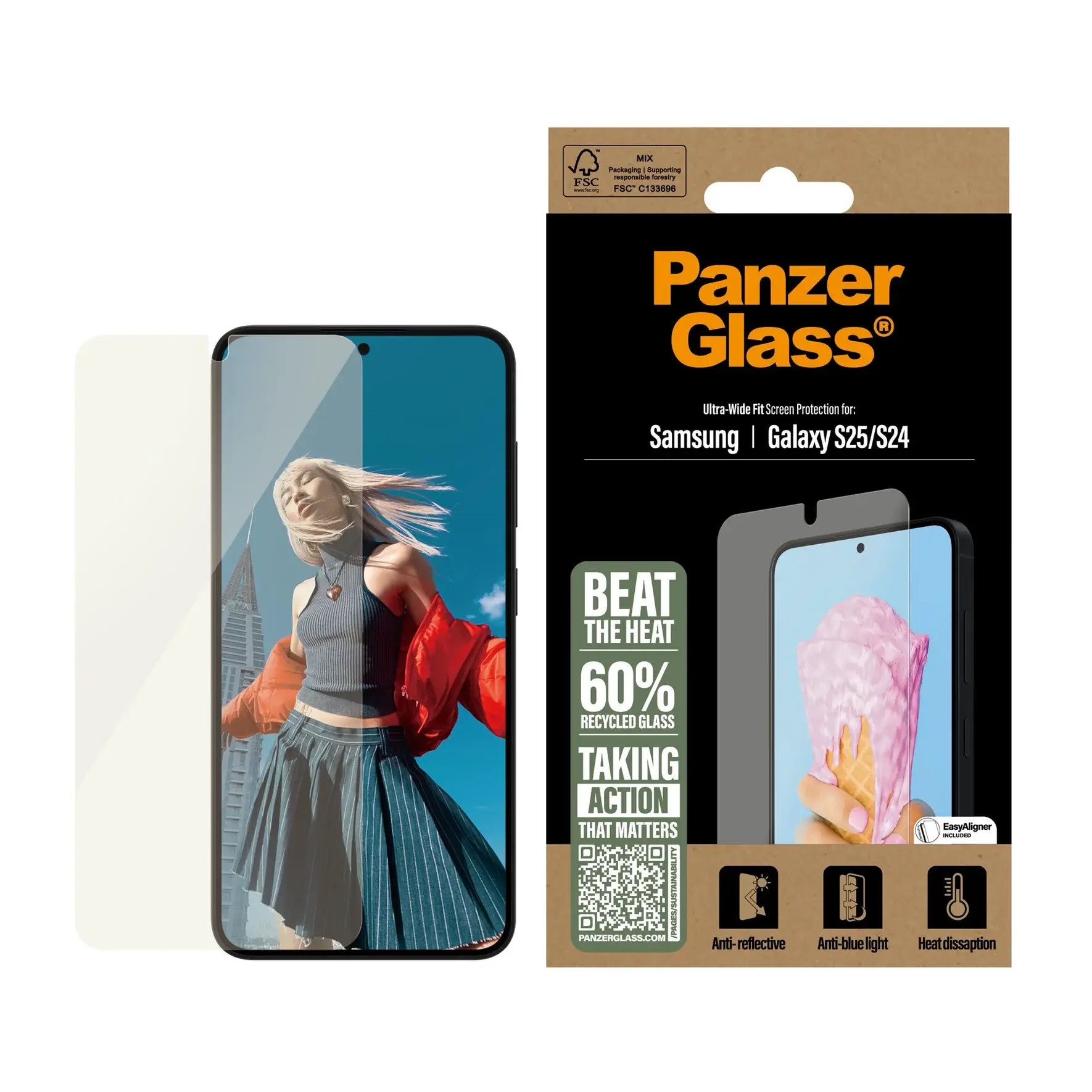 PanzerGlass Samsung Galaxy S24 / S25 All - in - One Ultra - Wide Fit Αντιχαρακτικό Γυαλί Οθόνης - Διάφανο