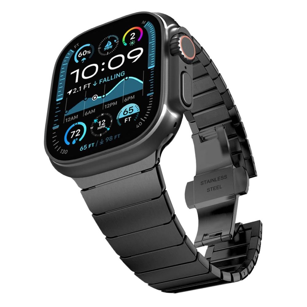 Tech - Protect Λουράκι Apple Watch 8/9/10/11 - SE (1/2/3) - Ultra (1/2/3) – 44/45/46/49mm LinkBand από Ανοξείδωτο Ατσάλι - Black