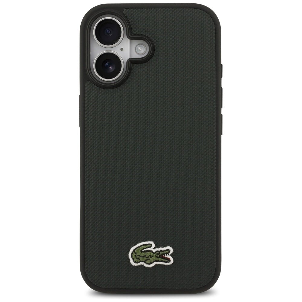 Lacoste iPhone 17 - Iconic Petit Pique Woven Logo MagSafe - Σκληρή Θήκη με Πλαίσιο Σιλικόνης - Sinople