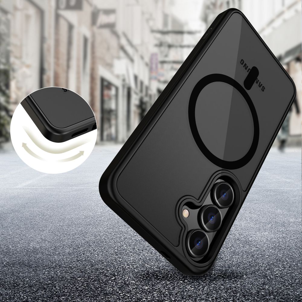 Tech - Protect Samsung Galaxy S25 Plus MagMat Σκληρή Θήκη με Πλαίσιο Σιλικόνης και MagSafe - Matte Black