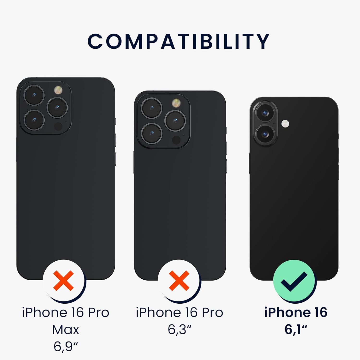 KW iPhone 16 Θήκη Σιλικόνης TPU με Υποδοχή για Κάρτα - Dark Blue