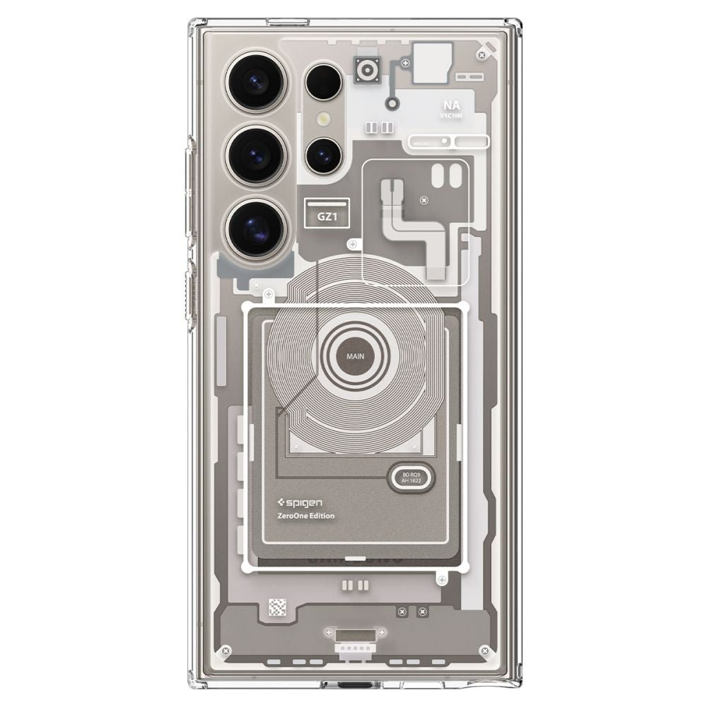 Spigen Samsung Galaxy S24 Ultra - Ultra Hybrid Σκληρή Θήκη με Πλαίσιο Σιλικόνης - Zero One Natural Titanium