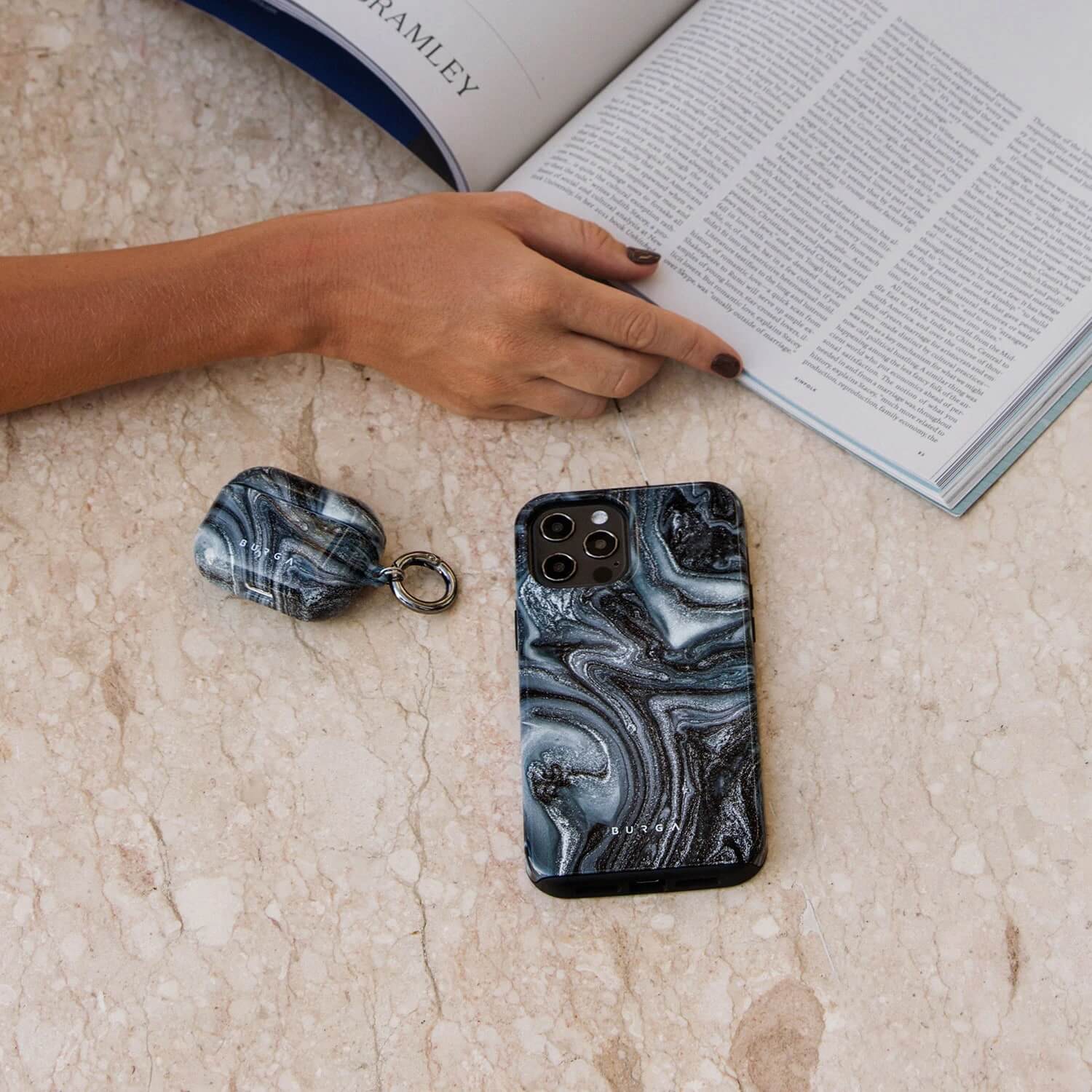 Burga Samsung Galaxy S22 Plus Fashion Tough Σκληρή Θήκη - Navy Trench