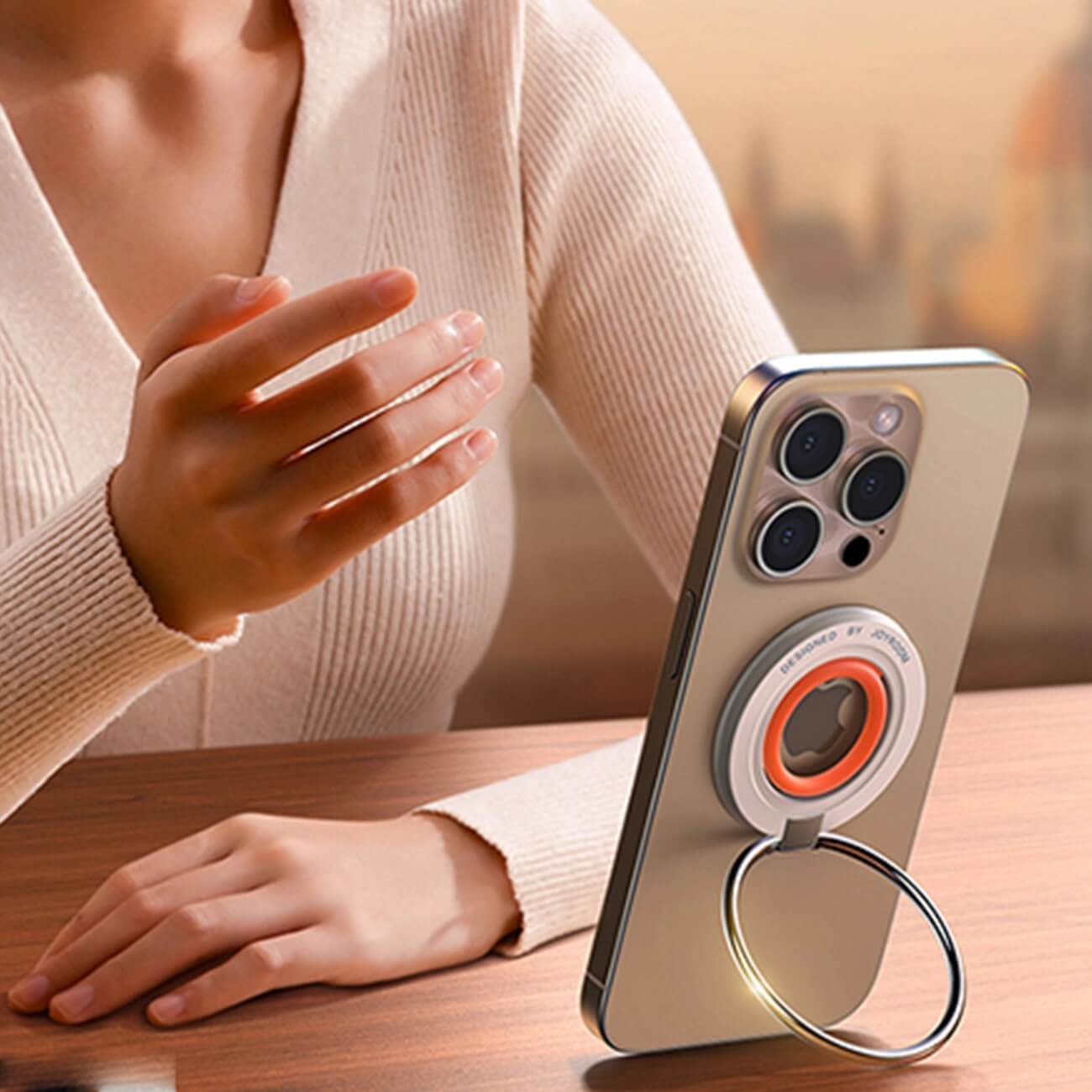 Joyroom JR - ZS383 MagSafe Phone Holder - Δαχτυλίδι Συγκράτησης Κινητού - Βάση Στήριξης - Orange
