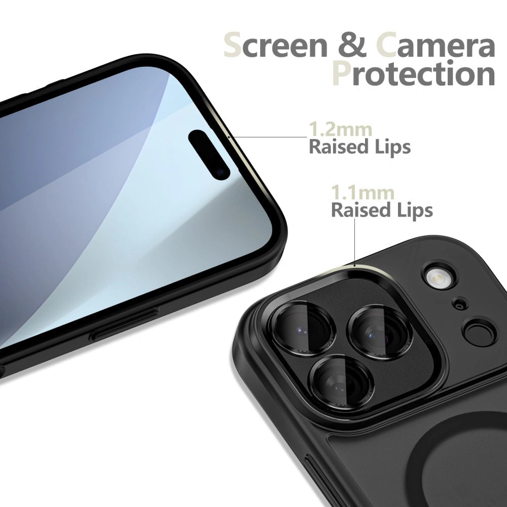 Tech - Protect iPhone 17 Pro - MagCam MagSafe - Σκληρή Θήκη με Πλαίσιο Σιλικόνης και Προστασία Κάμερας - Matte Black