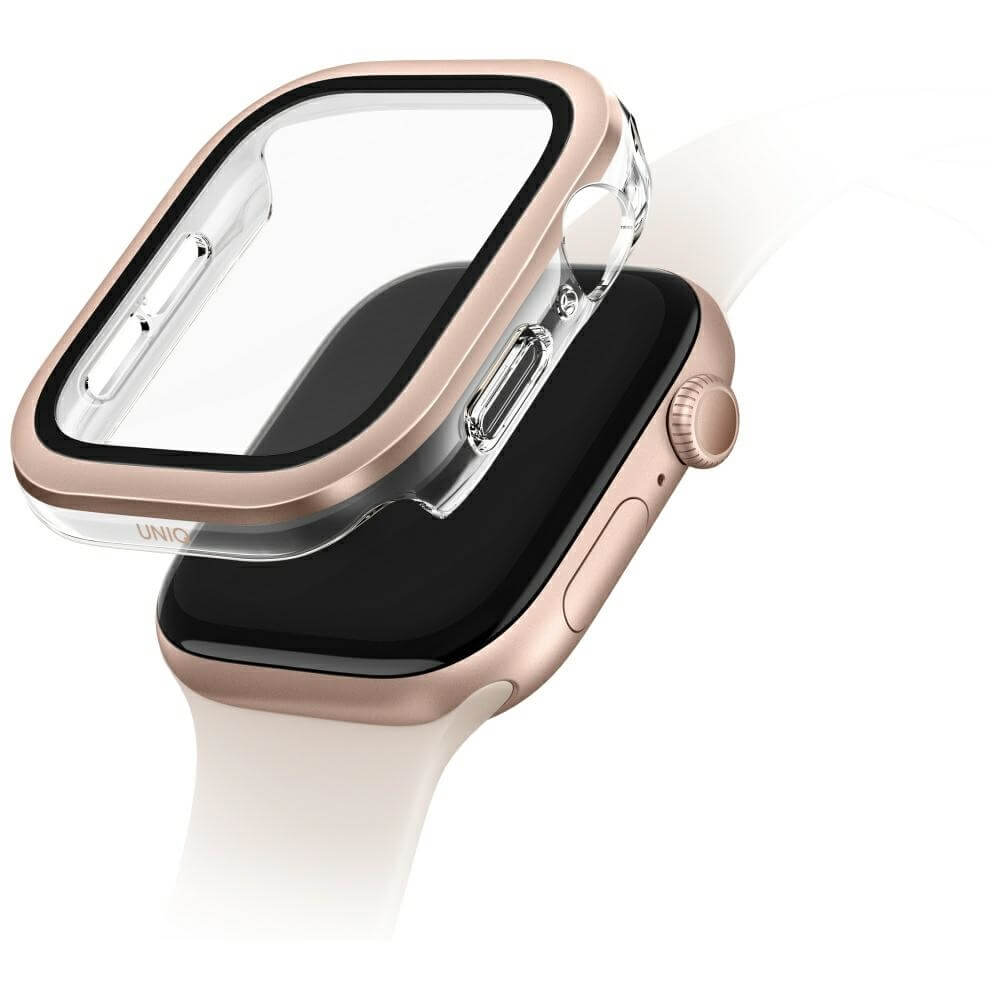 Uniq Θήκη Apple Watch 10/11 - 46mm Voute με Προστασία Οθόνης - Rose Gold