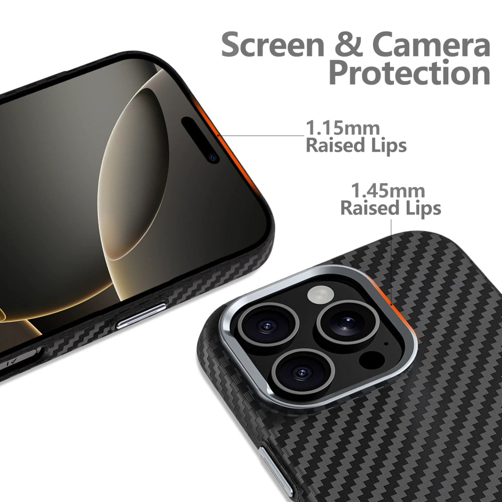 Tech - Protect iPhone 16e Ion Carbon MagSafe Σκληρή Θήκη με MagSafe - Black / Silver