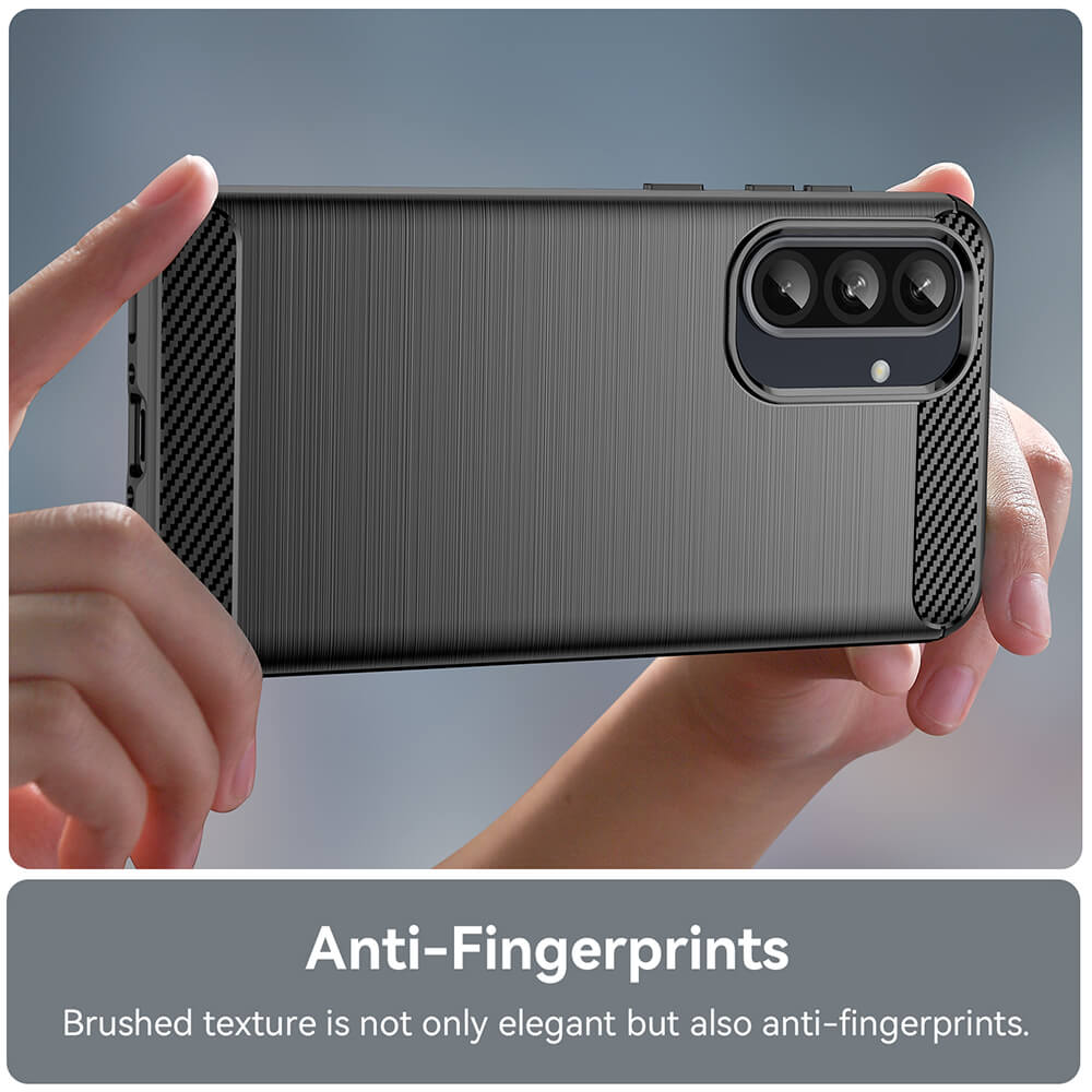 Techsuit Samsung Galaxy A36 5G Carbon Silicone Θήκη Σιλικόνης TPU - Black