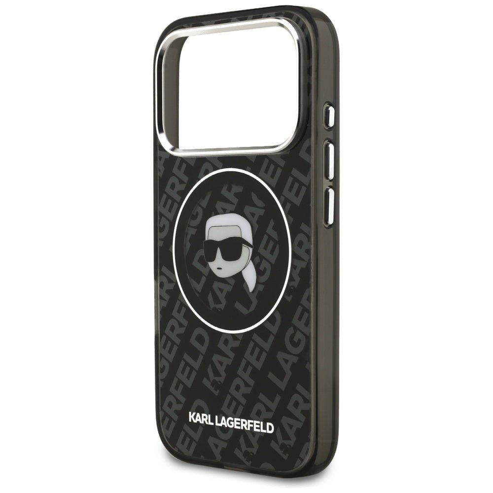 Karl Lagerfeld iPhone 17 Pro Max - IML Karl Head Logo MagSafe - Σκληρή Θήκη με Πλαίσιο Σιλικόνης - Black - KLHMP17XHMKBKHOK