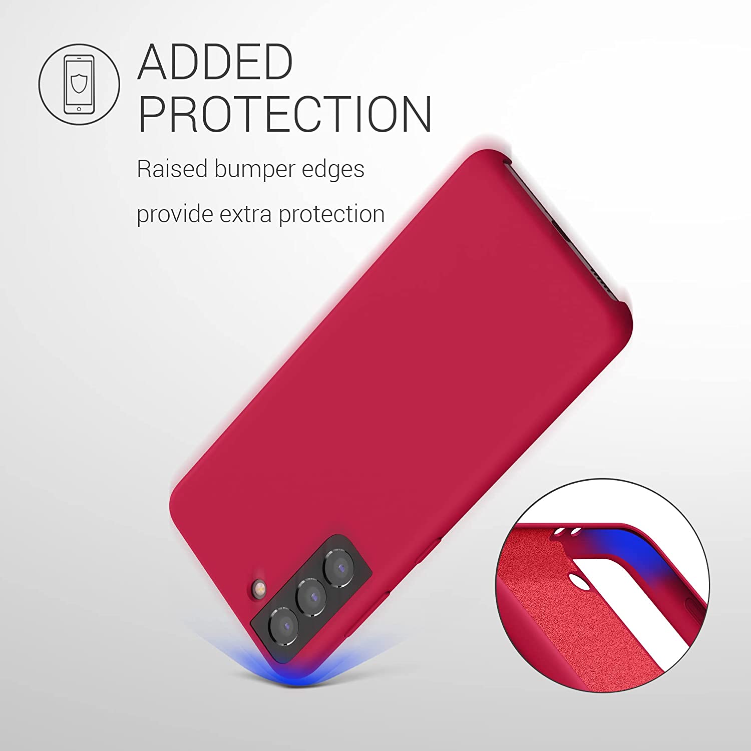 KW Samsung Galaxy S21 Θήκη Σιλικόνης Rubber TPU - Sweet Cherry - 54056.229
