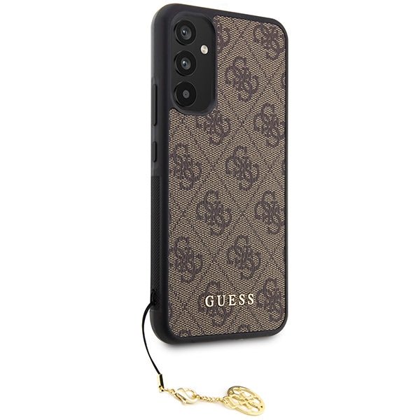 Guess Samsung Galaxy A34 5G - 4G Charms Collection Θήκη με Επένδυση Συνθετικού Δέρματος - Brown - GUHCSA34GF4GBR