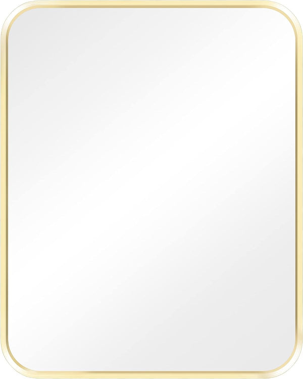 Navaris Μεταλλικός Ορθογώνιος Καθρέπτης Τοίχου - 50 x 40 cm - Gold - 60618.01