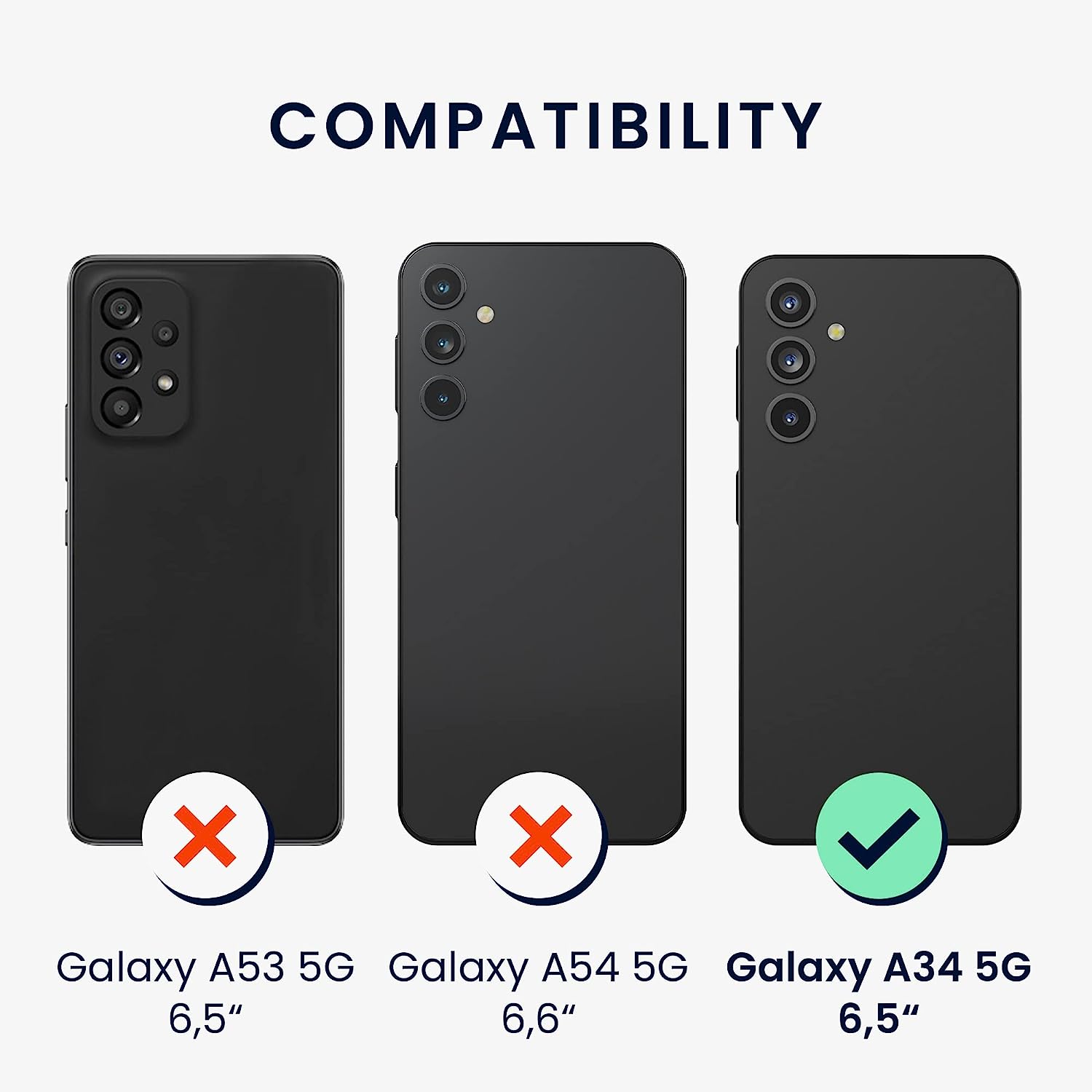 KW Samsung Galaxy A34 5G Θήκη Σιλικόνης TPU με Λουράκι - Black - 60820.01