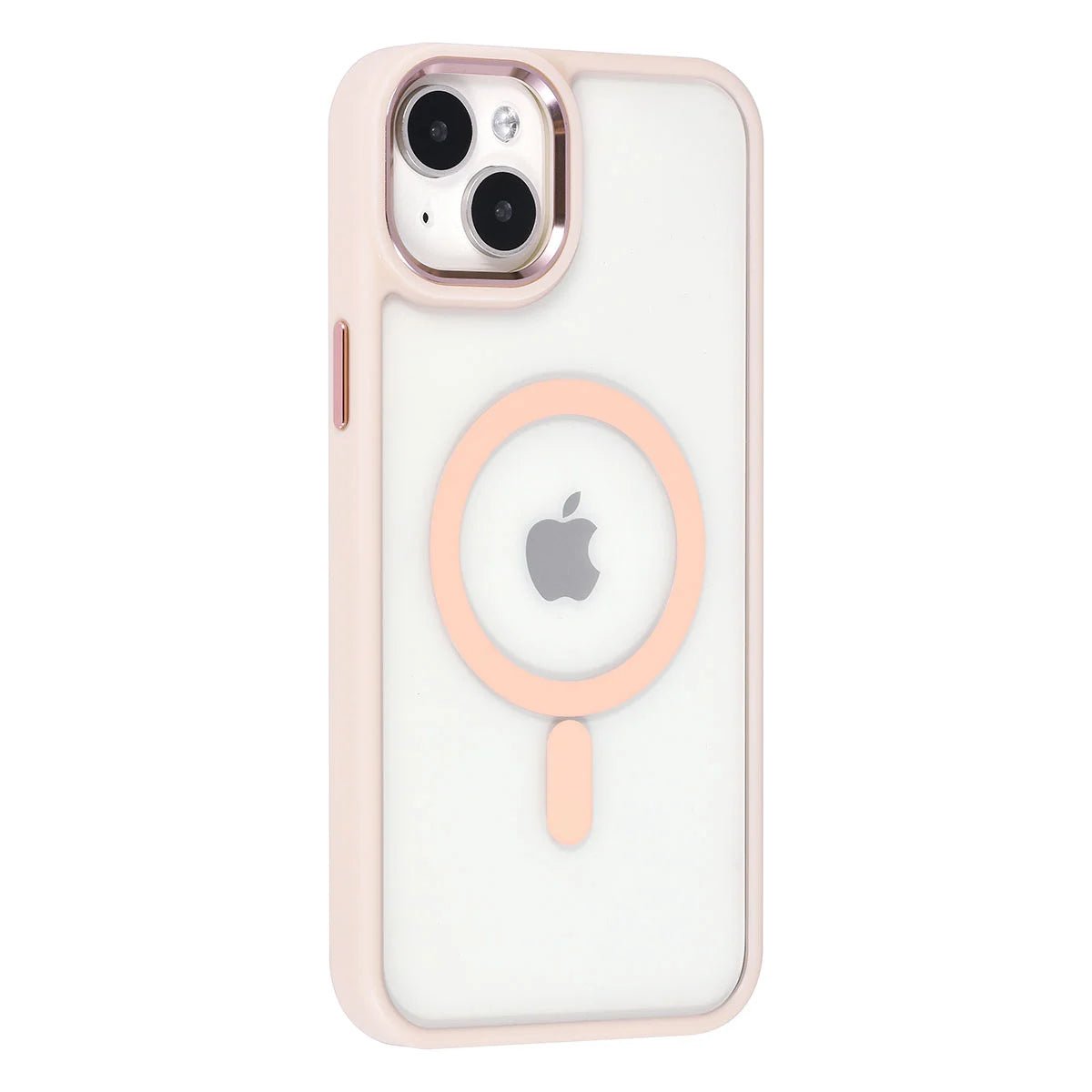 Tuniq iPhone 15 Plus / 14 Plus - MagSafe Σκληρή Θήκη με Πλαίσιο Σιλικόνης - Ροζ Ματ / Διάφανη