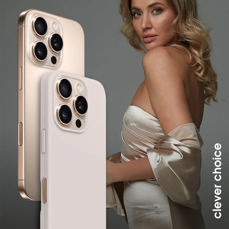 Crong iPhone 16 Pro Color Cover Magnetic - Θήκη Σιλικόνης με MagSafe - Sandy Pink