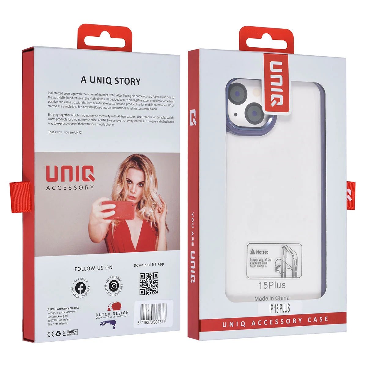 Tuniq iPhone 15 Plus / 14 Plus - Σκληρή Θήκη με Πλαίσιο Σιλικόνης - Μοβ / Διάφανο