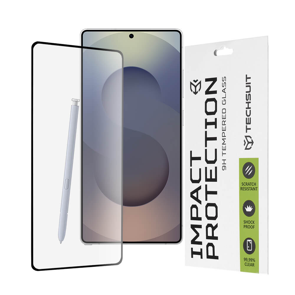 Techsuit Samsung Galaxy S25 Ultra 9H 111D 0.33mm Full Screen Full Glue Tempered Glass Αντιχαρακτικό Γυαλί Οθόνης - Black
