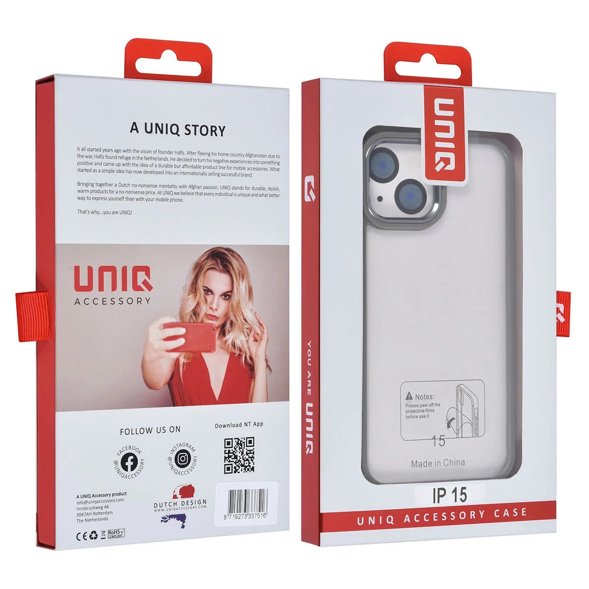 Tuniq iPhone 15 - Σκληρή Θήκη με Πλαίσιο Σιλικόνης - Γκρι / Διάφανο