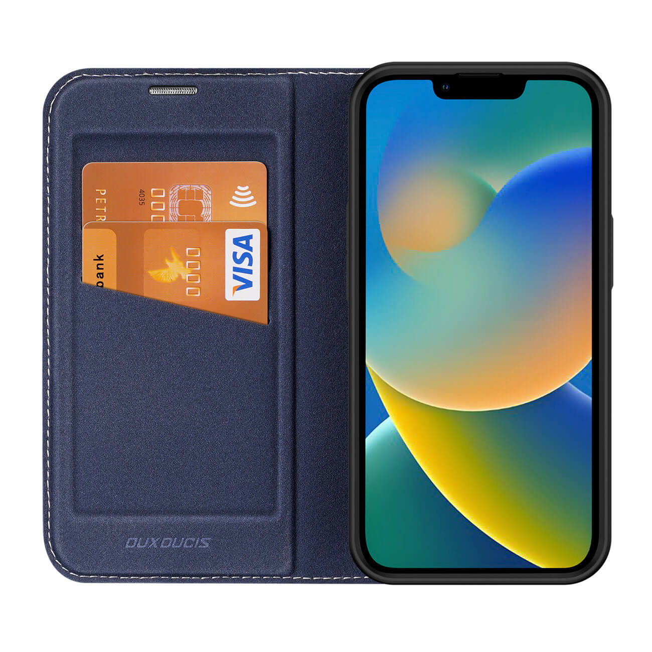 Dux Ducis iPhone 14 Plus Skin X2 Flip Stand Case Θήκη Βιβλίο - Blue