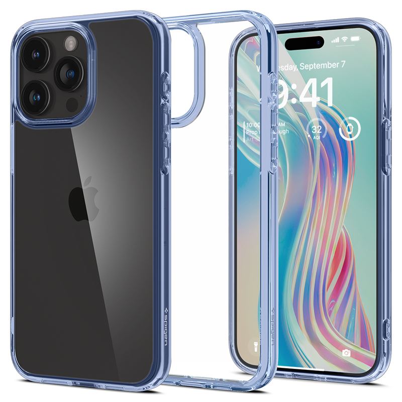 Spigen iPhone 15 Pro Ultra Hybrid Σκληρή Θήκη με Πλαίσιο Σιλικόνης - Sky Crystal