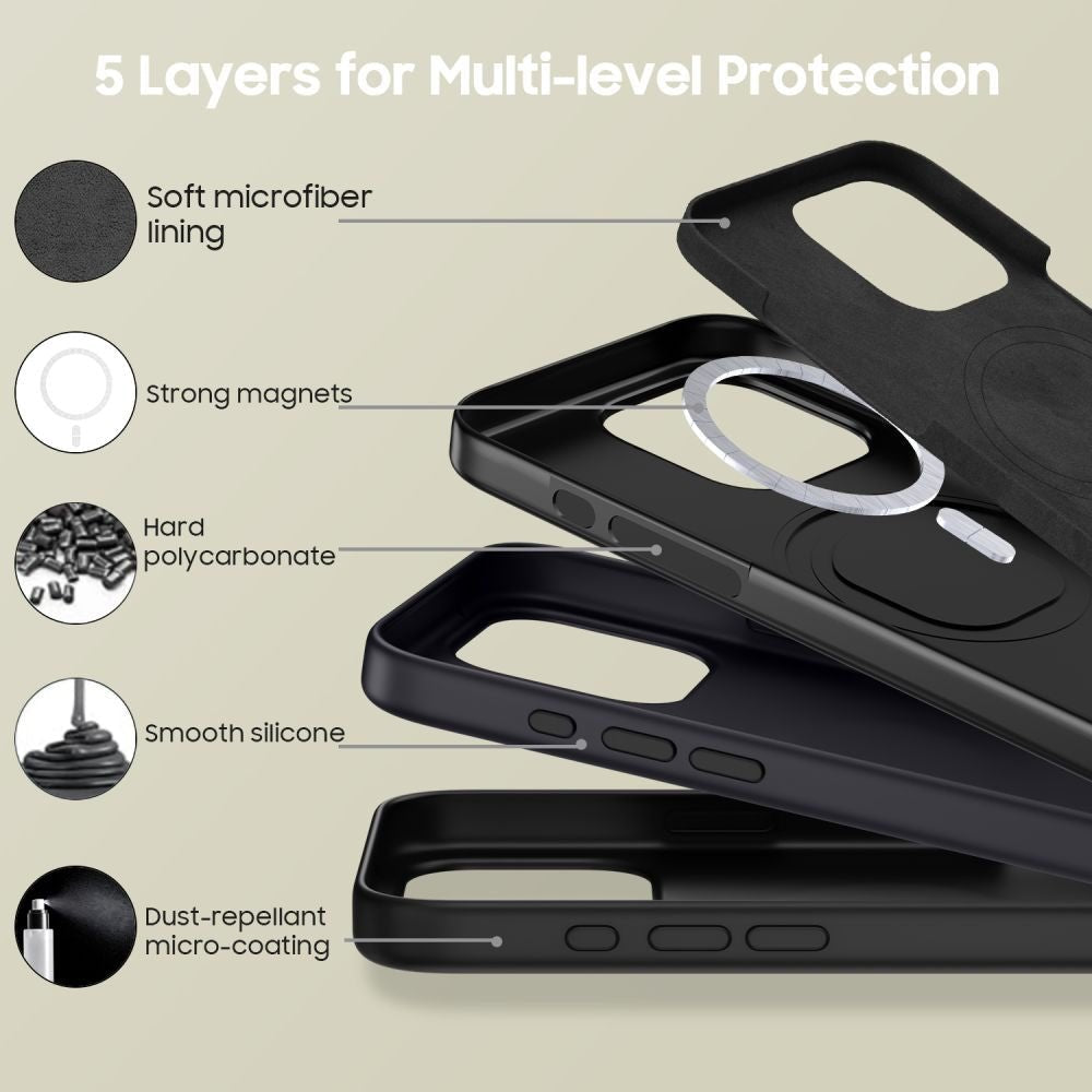 Tech - Protect iPhone 16 Pro Max Silicone MagSafe Θήκη Σιλικόνης TPU - Matte Black