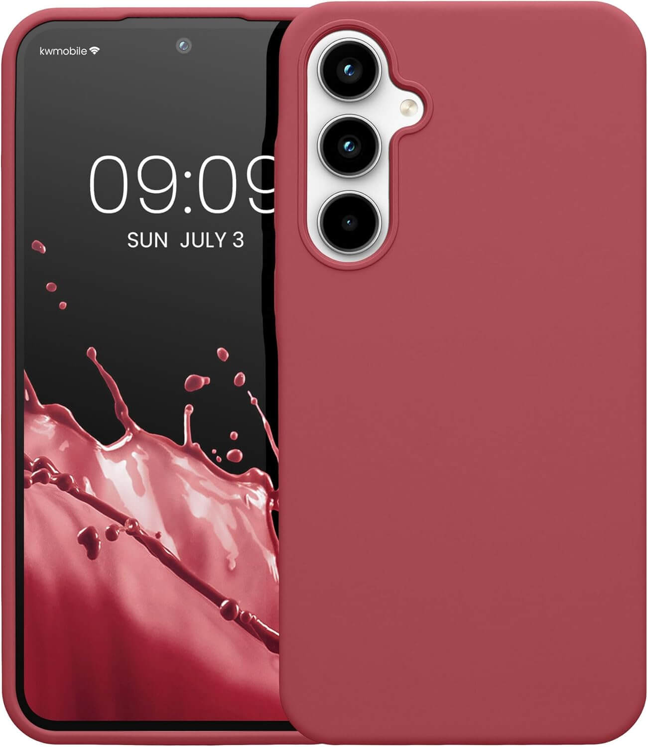 KW Samsung Galaxy A35 5G Θήκη Σιλικόνης Rubberized TPU - Dark Rose