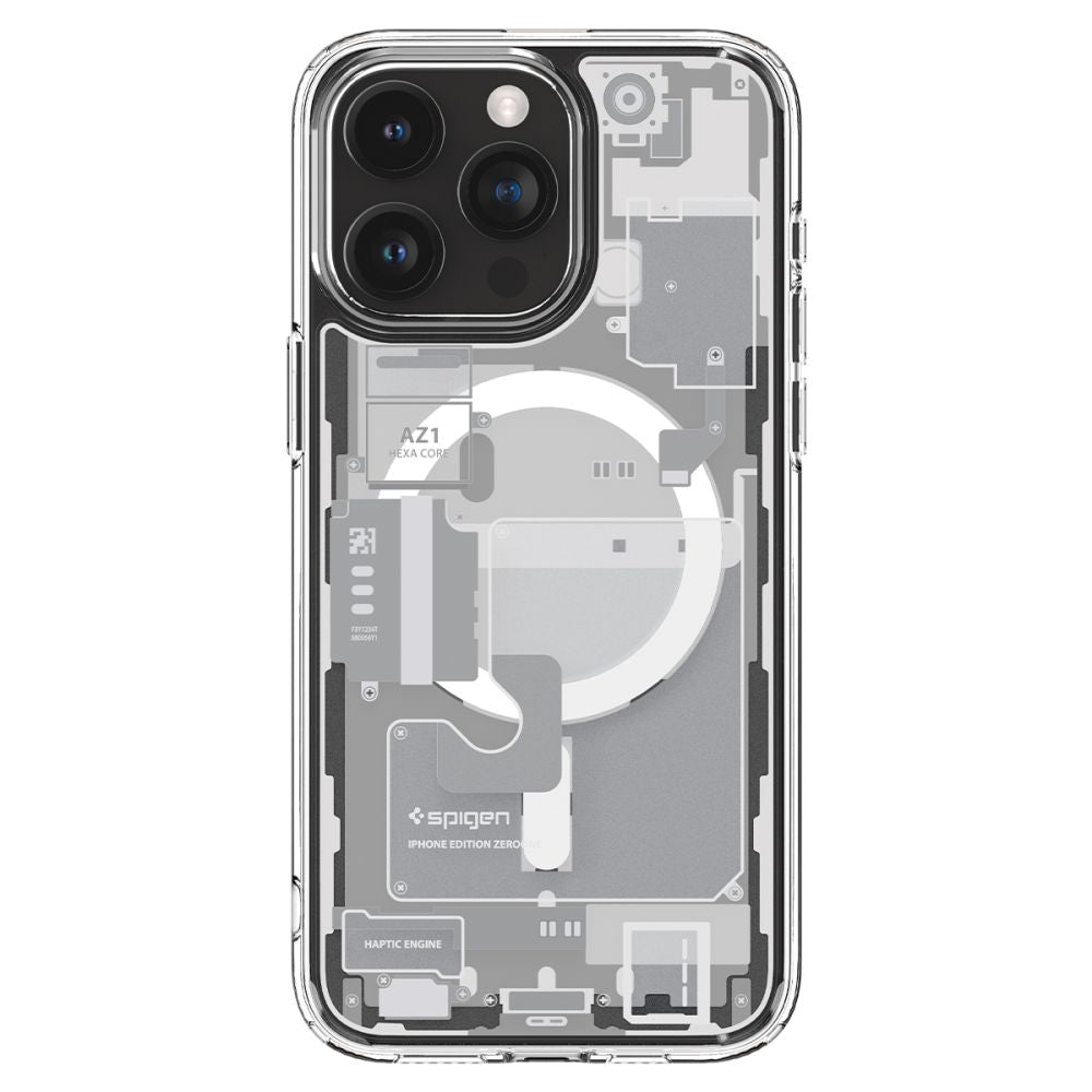 Spigen iPhone 15 Pro Max Ultra Hybrid Mag Σκληρή Θήκη με Πλαίσιο Σιλικόνης Και MagSafe - Zero One White