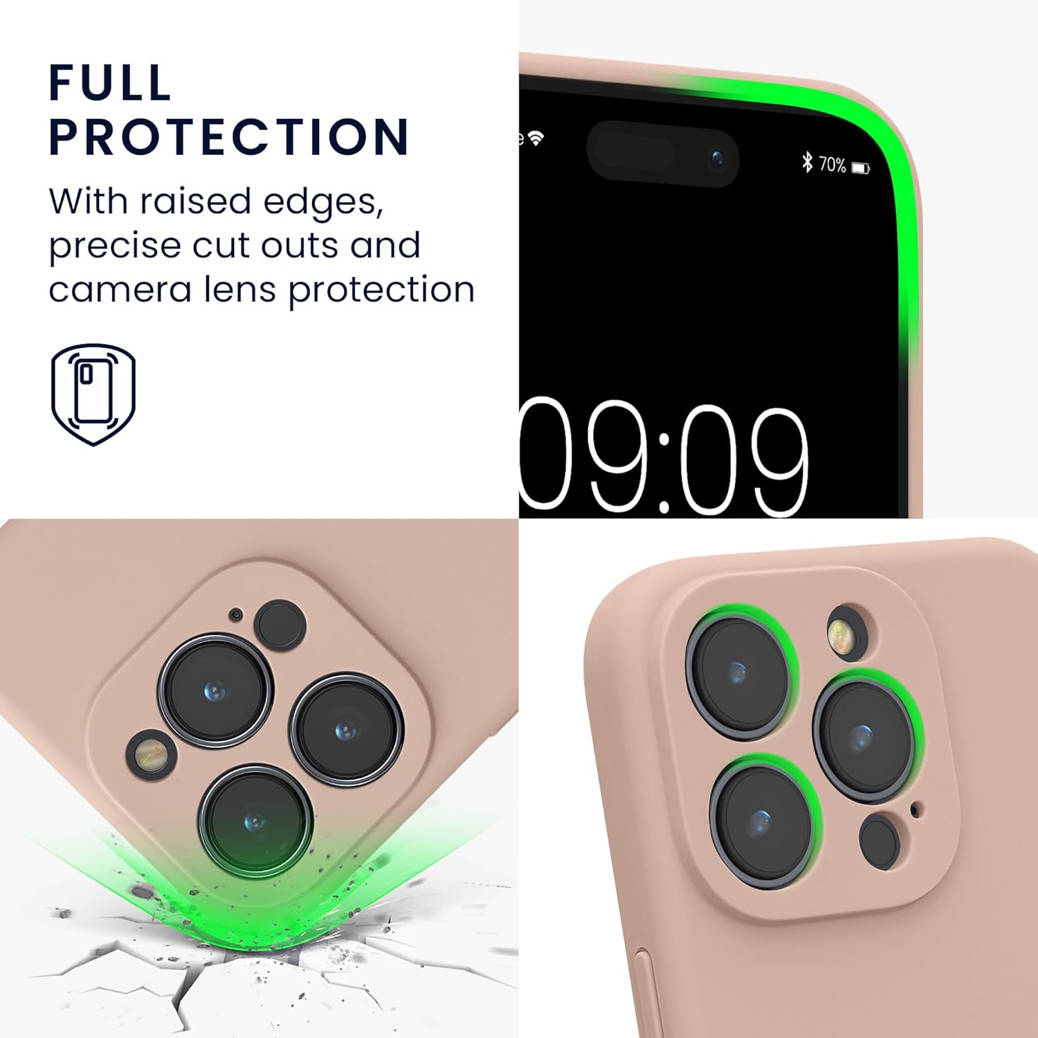 KW iPhone 15 Pro Θήκη Σιλικόνης Rubberized TPU - Dusky Pink