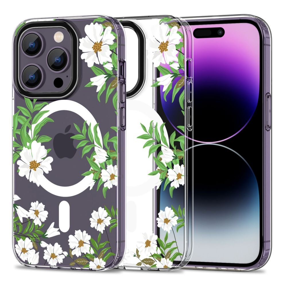 Tech - Protect iPhone 14 Pro MagMood Σκληρή Θήκη με Πλαίσιο Σιλικόνης και MagSafe - Spring Daisy