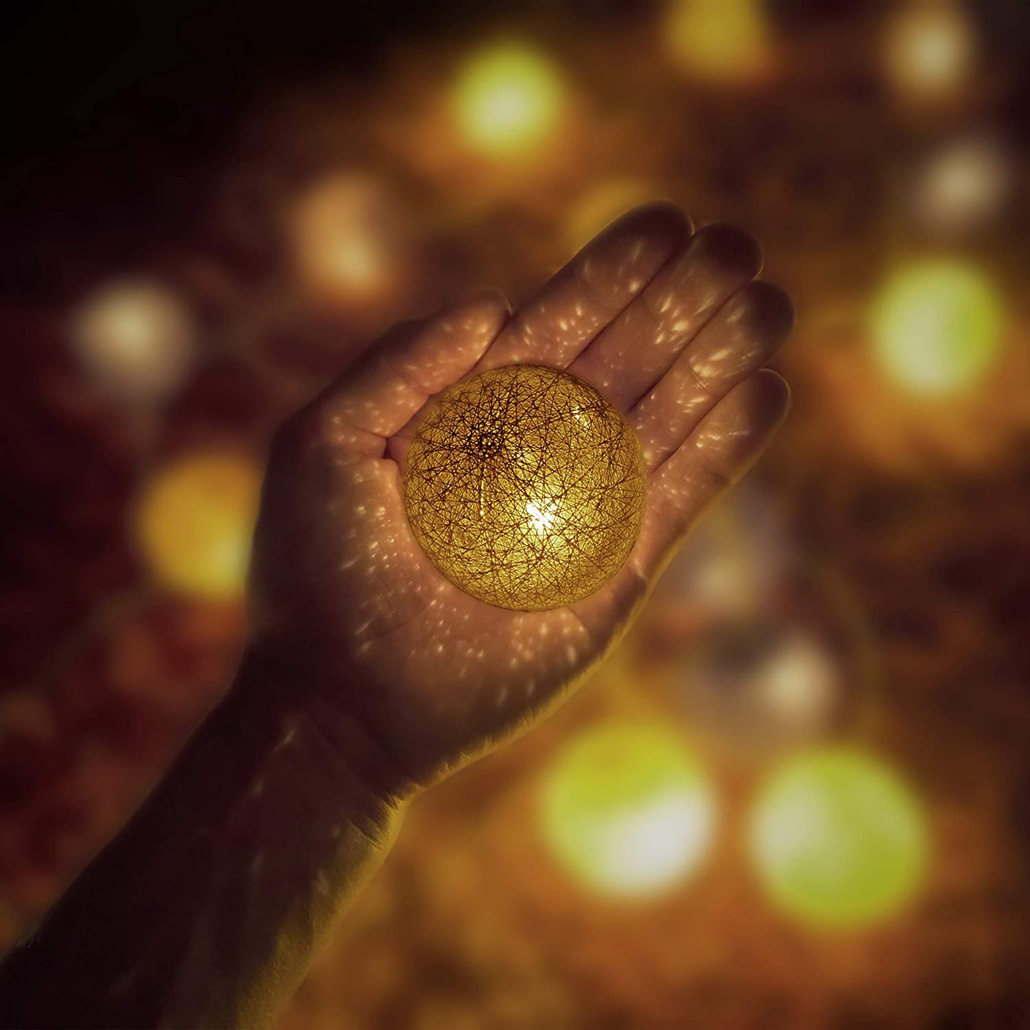 Relaxdays Σετ με 20 Φωτάκια - Μπάλες με Φωτισμό LED - White / Gray / Black - 4052025942878