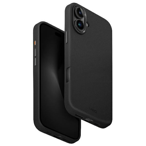 Uniq iPhone 16 - Lyden MagClick - Σκληρή Θήκη με Επένδυση Συνθετικού Δέρματος και MagSafe - Dallas Black