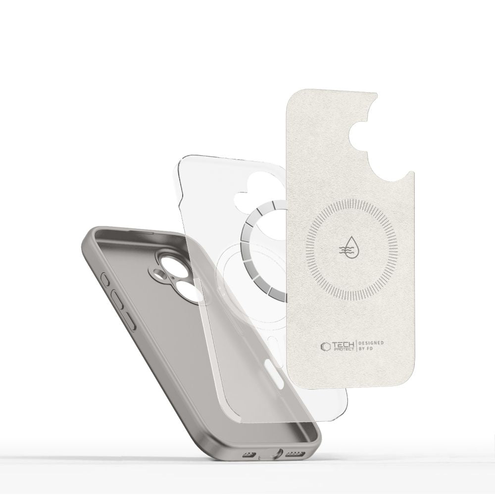 Tech - Protect iPhone 16 Liquid Silicone - MagSafe Θήκη Σιλικόνης TPU - Stone Grey