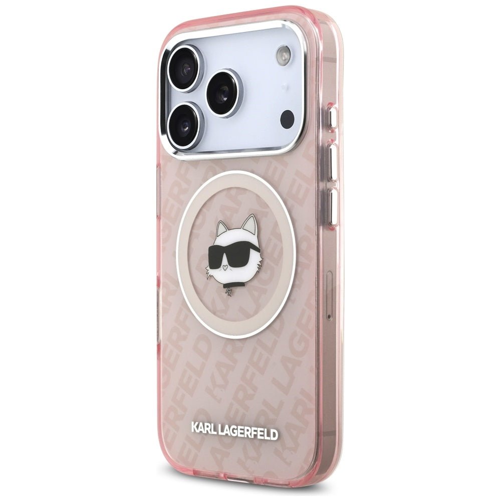 Karl Lagerfeld iPhone 17 Pro Max - IML Choupette Head Logo MagSafe - Σκληρή Θήκη με Πλαίσιο Σιλικόνης - Pink - KLHMP17XHMKBCHOP