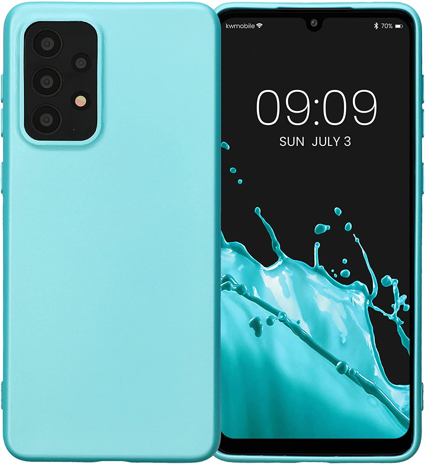 KW Samsung Galaxy A33 5G Θήκη Σιλικόνης TPU - Metallic Mint Green - 58022.231