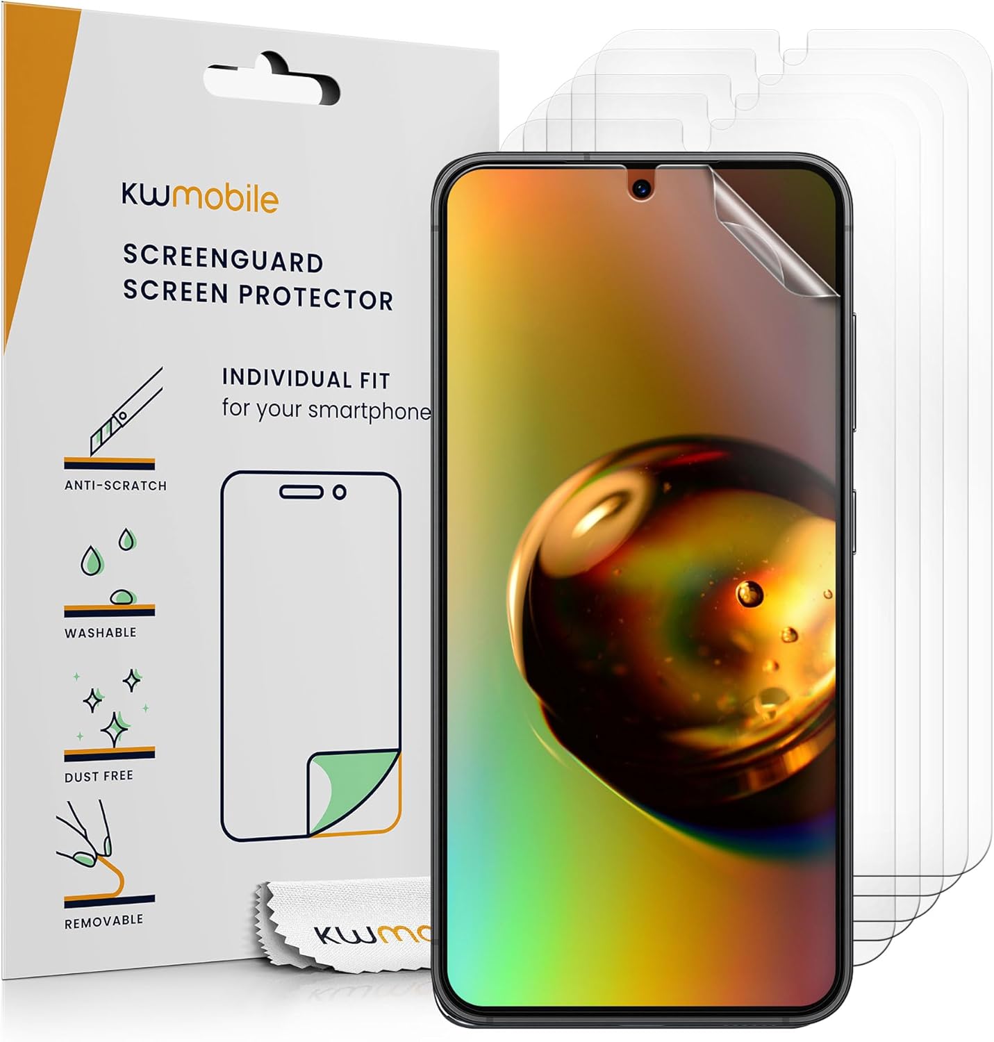 KW Samsung Galaxy S24+ - Σετ με 6 Μεμβράνες Προστασίας Οθόνης - Διάφανες