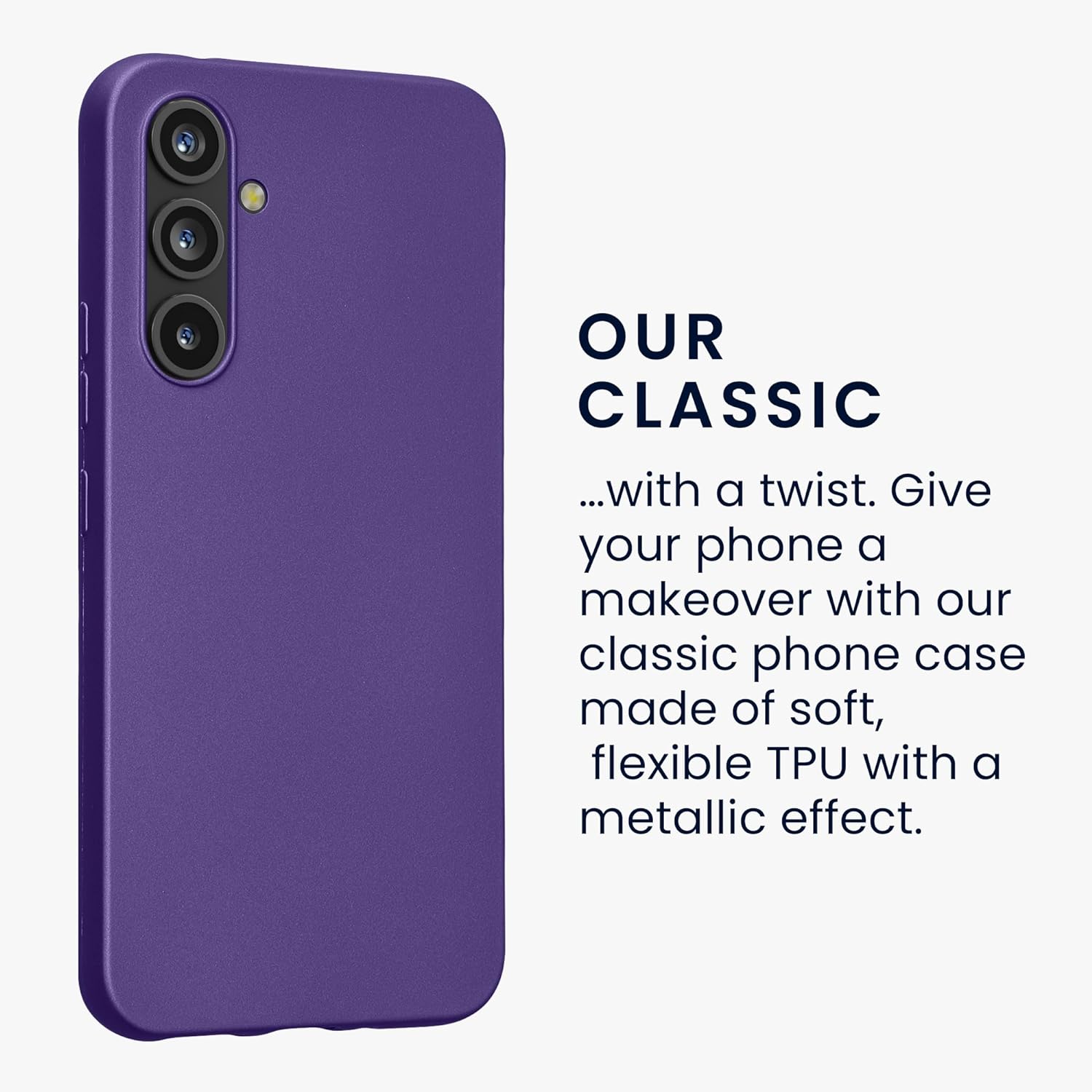 KW Samsung Galaxy A54 5G Θήκη Σιλικόνης TPU - Metallic Blue Purple