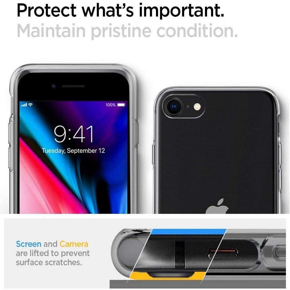 Spigen iPhone SE 2022 / SE 2020 / 7 / 8 Liquid Crystal Θήκη Σιλικόνης - Crystal Clear