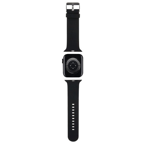 Karl Lagerfeld Λουράκι Apple Watch 2 / 3 / 4 / 5 / 6 / 7 / 8 / 9 / SE / ULTRA 1 / ULTRA 2 - 42 / 44 / 45 / 49 mm 3D Rubber Karl and Choupette Head Λουράκι Σιλικόνης - Black - KLAWLSLKCNK