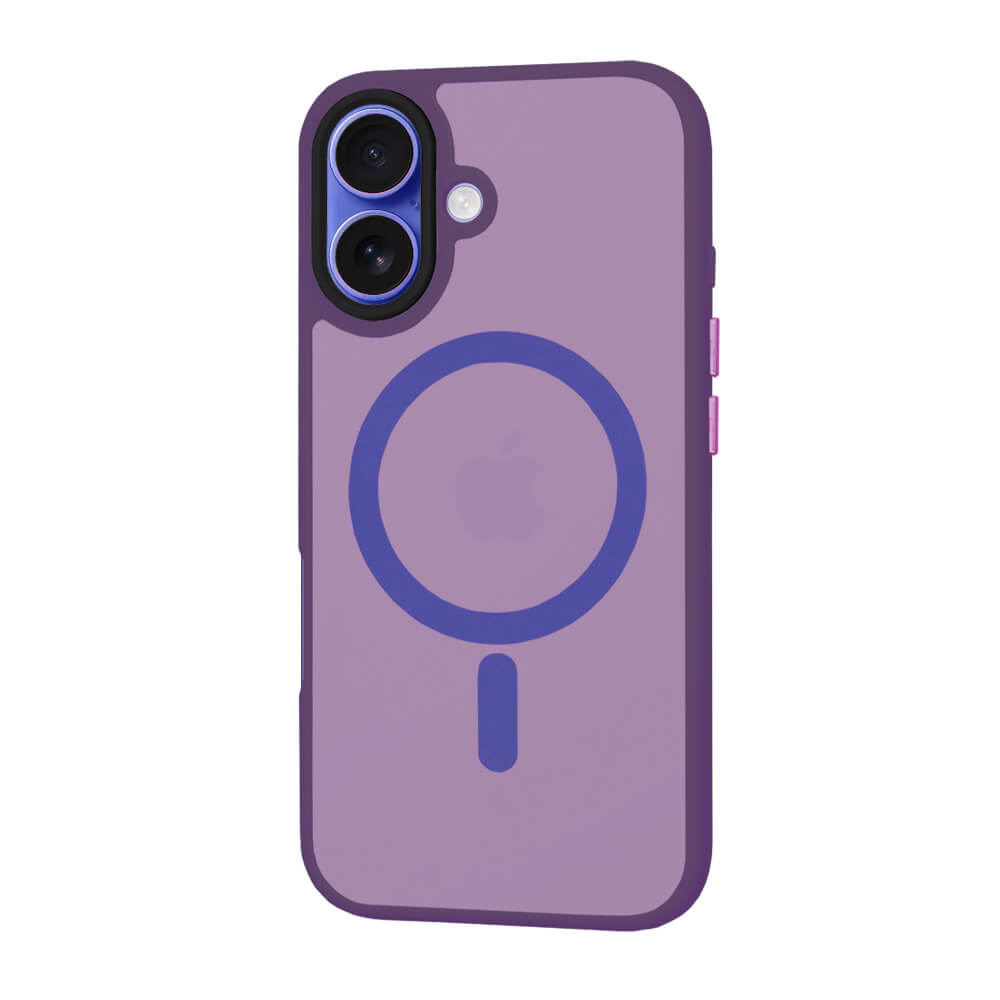 Techsuit iPhone 16 - HaloFrost Series MagSafe - Σκληρή Θήκη με Πλαίσιο Σιλικόνης - Deep Blue