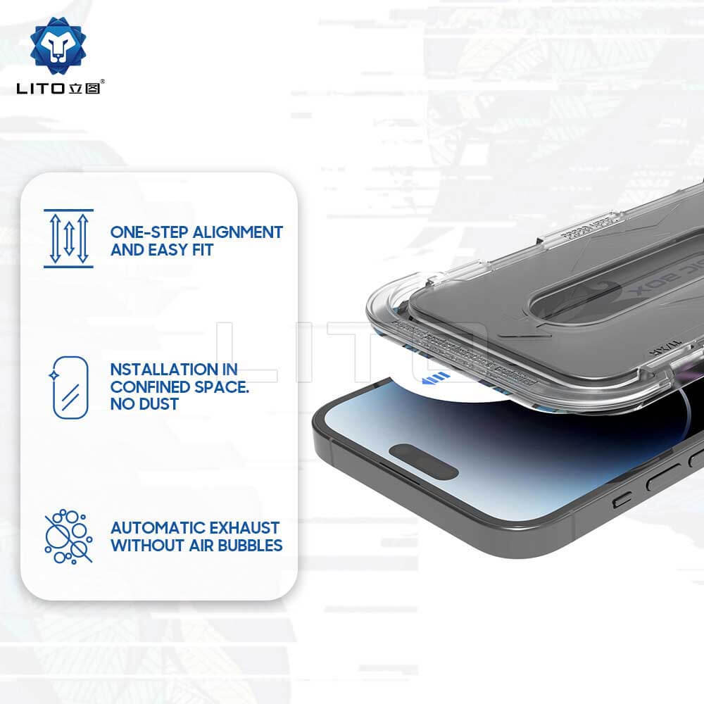 Lito iPhone 16 Pro Magic Glass Box D+ Tools Αντιχαρακτικό Γυαλί Οθόνης με Οδηγό Τοποθέτησης - Privacy